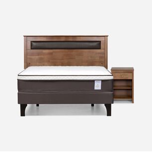 Cama Europea Rosen New Style 4 Plus / Full / Base Normal + Set De Maderas