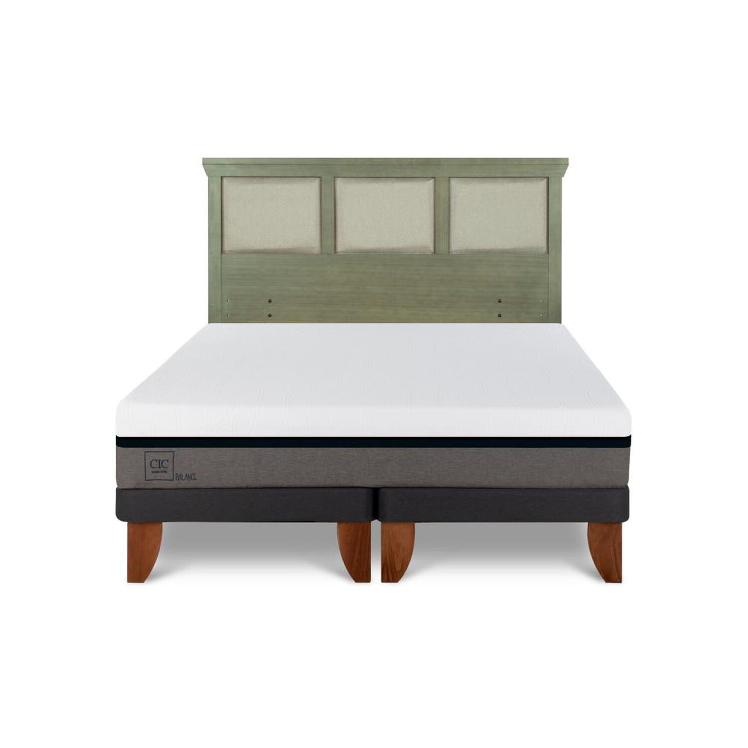 Cama Europea Cic Balance / 2 Plazas / Base Dividida + Respaldo image number 0.0