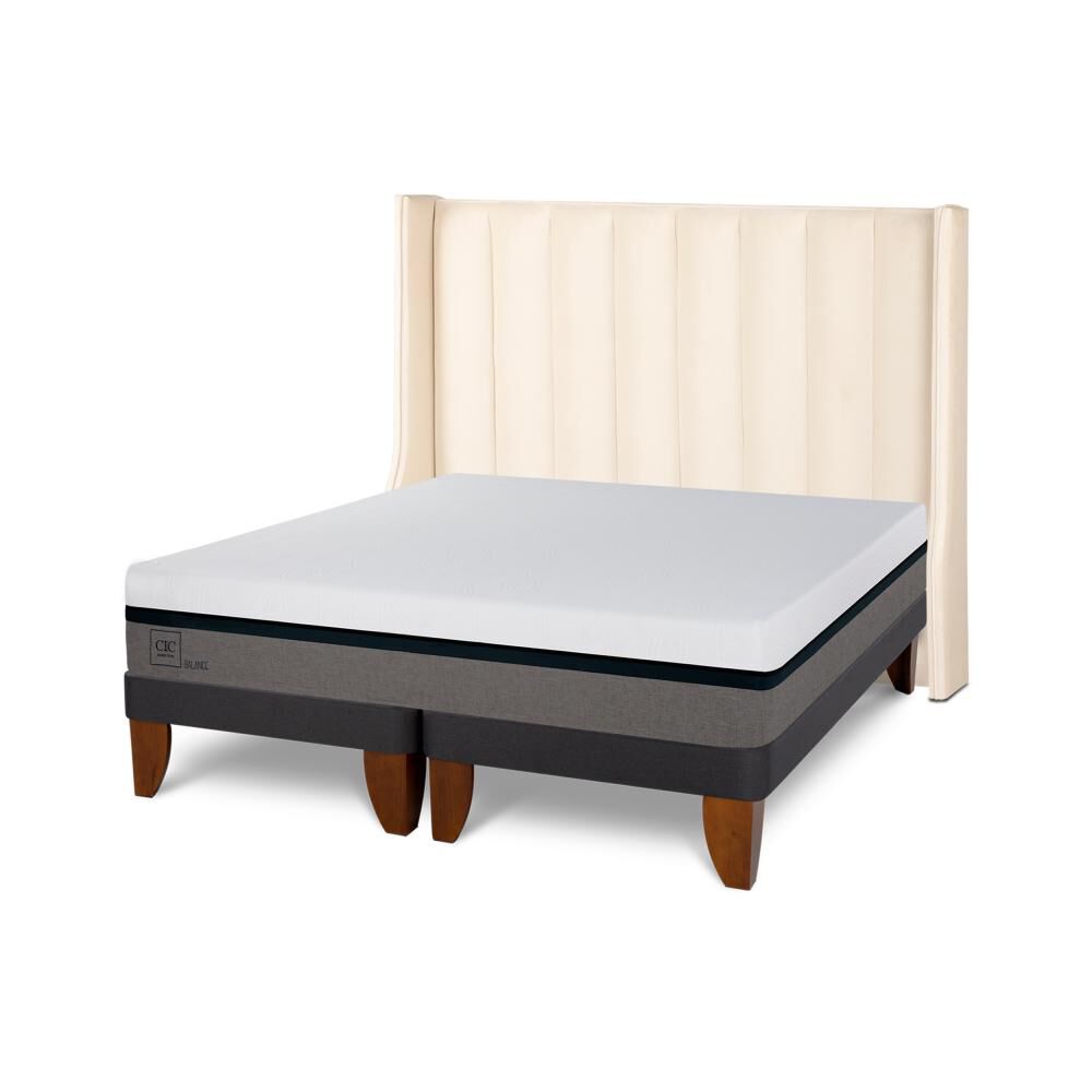 Cama Europea Cic Balance / 2 Plazas / Base Dividida + Respaldo image number 5.0