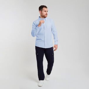 Camisa Lisa Regular Manga Larga Hombre Peroe