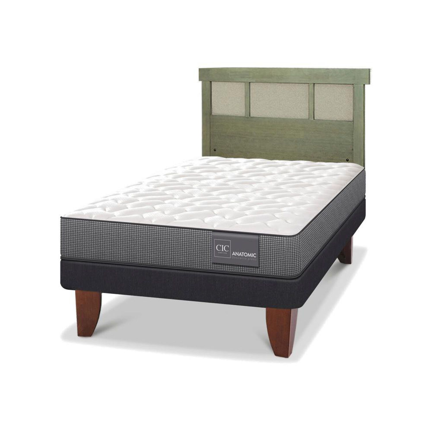 Cama Europea Cic Anatomic / 1.5 Plazas / Base Normal + Respaldo image number 3.0