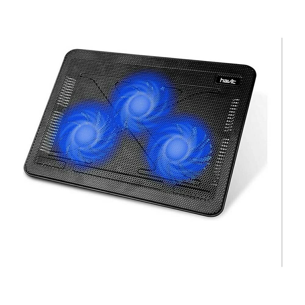 Base 3 Ventiladores Notebook Gamer Led Azul - Ps image number 0.0