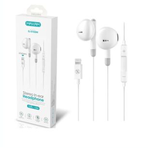 Aud&iacute;fonos Cable Lightning Headophone Blanco De 1.2m Maxam