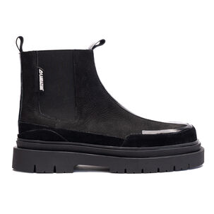 Botín Cuero Gaff Mujer Negra Landazuri