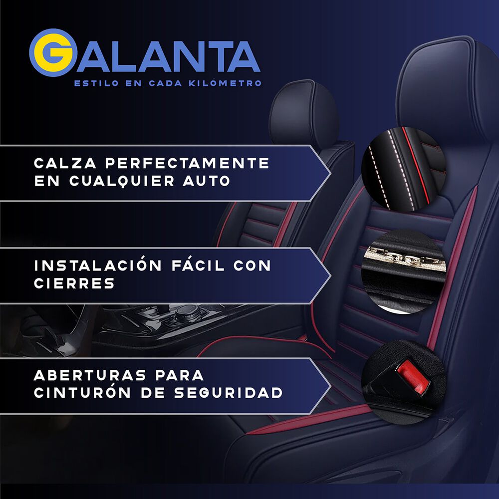 Funda Cubre Asiento Ecocuero Galanta Set 5 Asientos Luxury image number 5.0