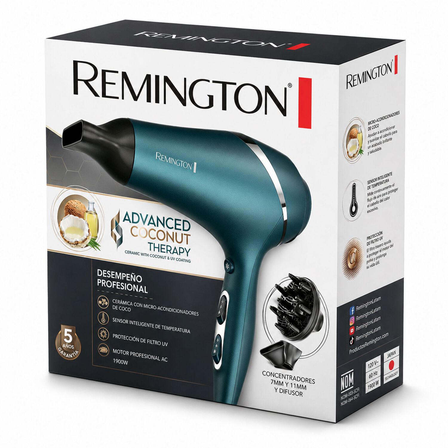 Secador Remington Coconut Therapy Ionizador Premium 2300w image number 7.0