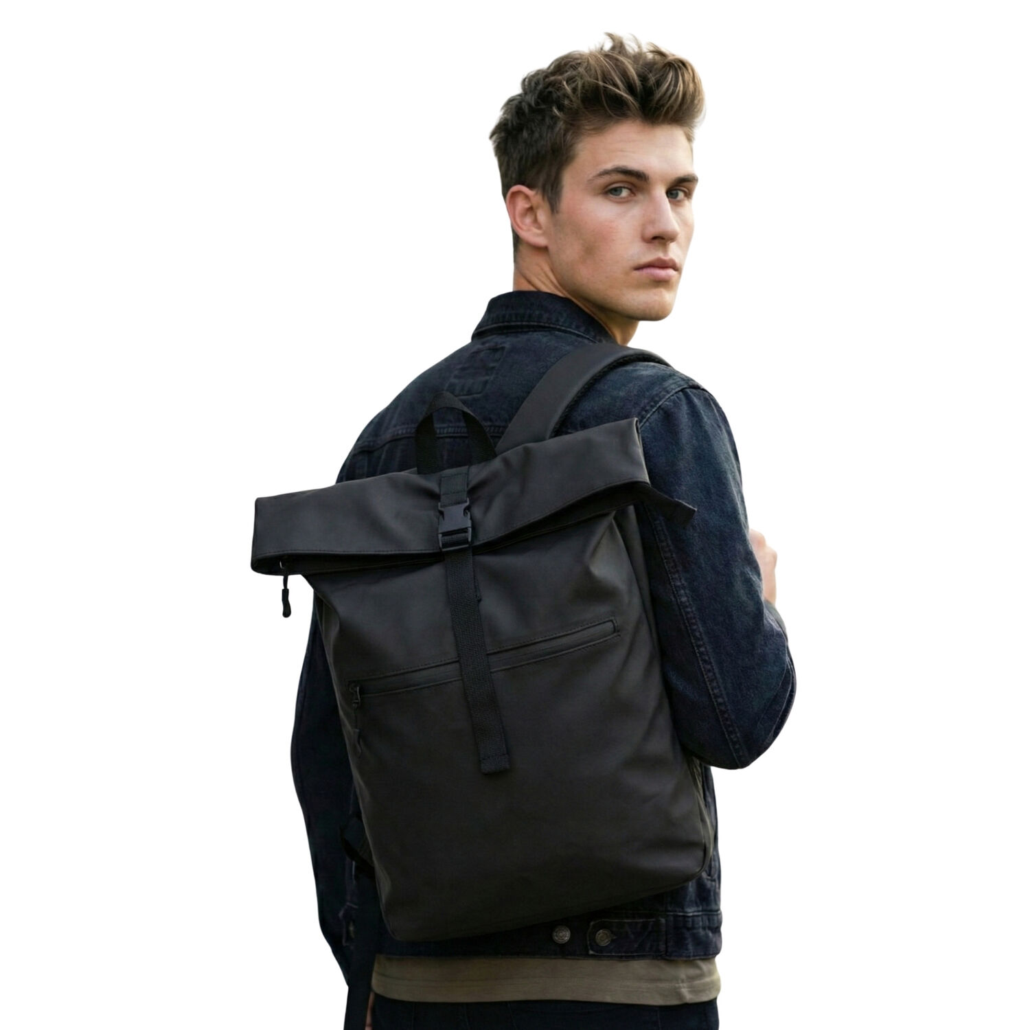 Mochila Urbana Roll Top Impermeable Porta Laptop Zeus image number 2.0