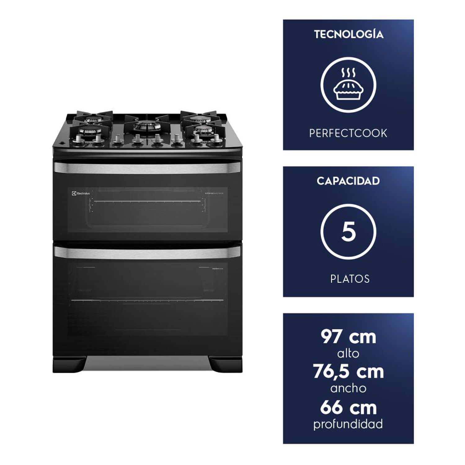 Cocina A Gas Electrolux F5edb 5 Quemadores image number 6.0