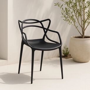 Silla De Terraza Exterior O Comedor Master - Negra