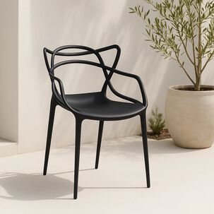 Silla De Terraza Exterior O Comedor Master - Negra Silla De Terraza Exterior O Comedor Master - Negra