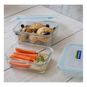 Pack 2 Contenedores Vidrio Hermetico Rect 2000ml Glasslock