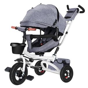 Triciclo Reversible Y Plegable Con Accesorios Gris Lubabycas