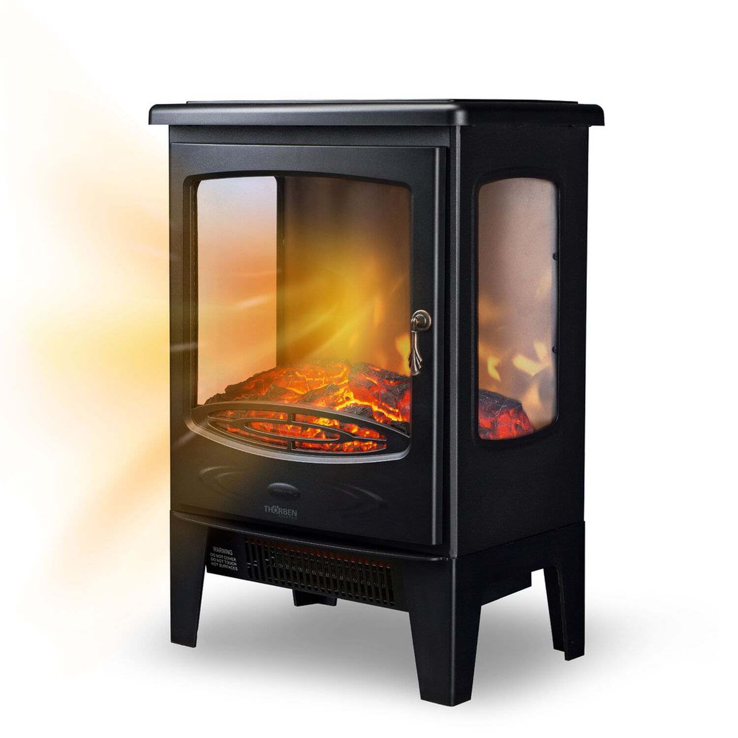 Chimenea Electrica 2 Potencias 1800w Thor Fireplace 3d Negro image number 0.0