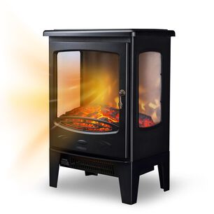Chimenea Electrica 2 Potencias 1800w Thor Fireplace 3d Negro