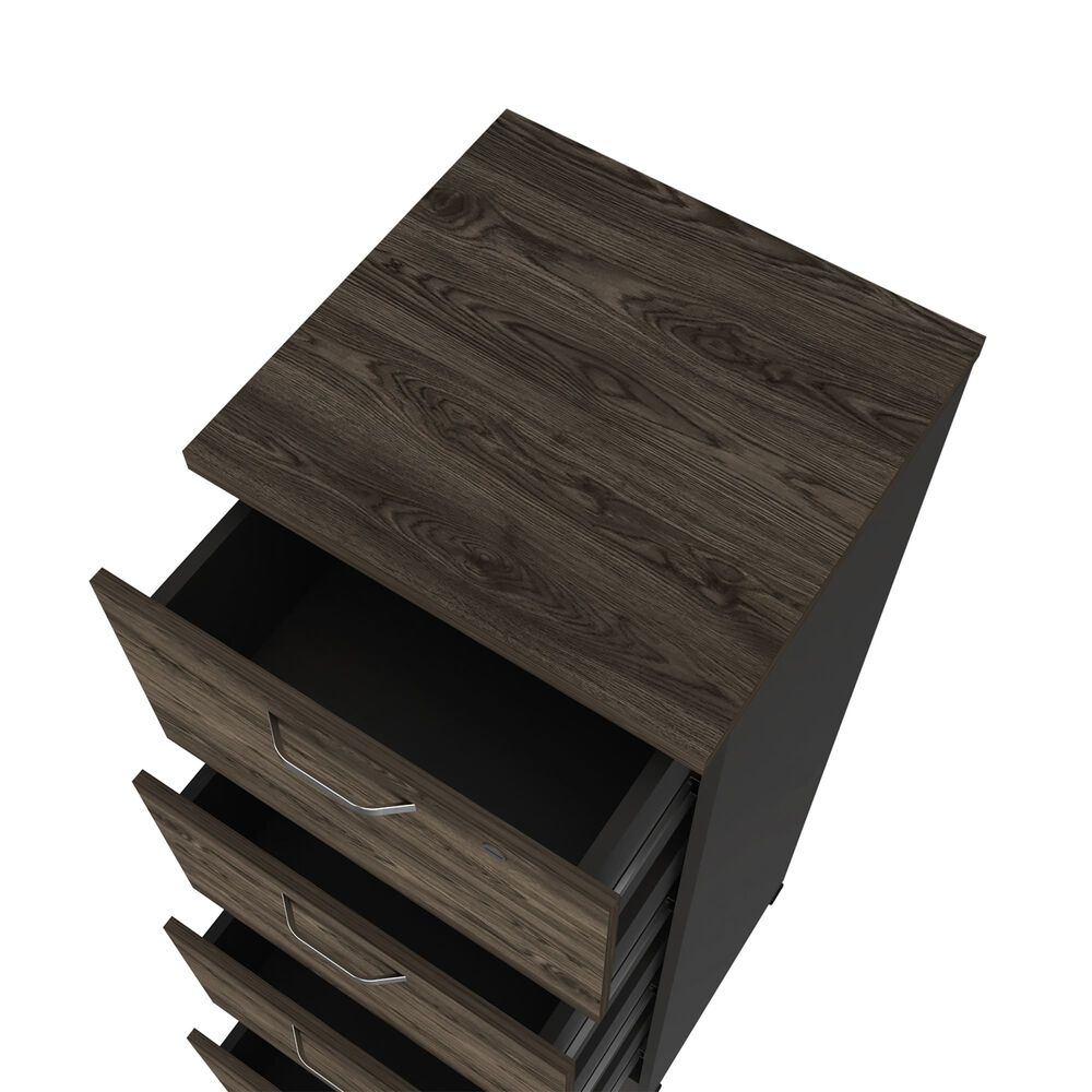 Cajonera 132,2x47x5x45 Cm Fm-005n Negro Y Caf&eacute; Oscuro image number 6.0