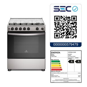 Cocina A Gas 5 Platos Horno Vapor Y Triple Llama Fm5ssc Inox