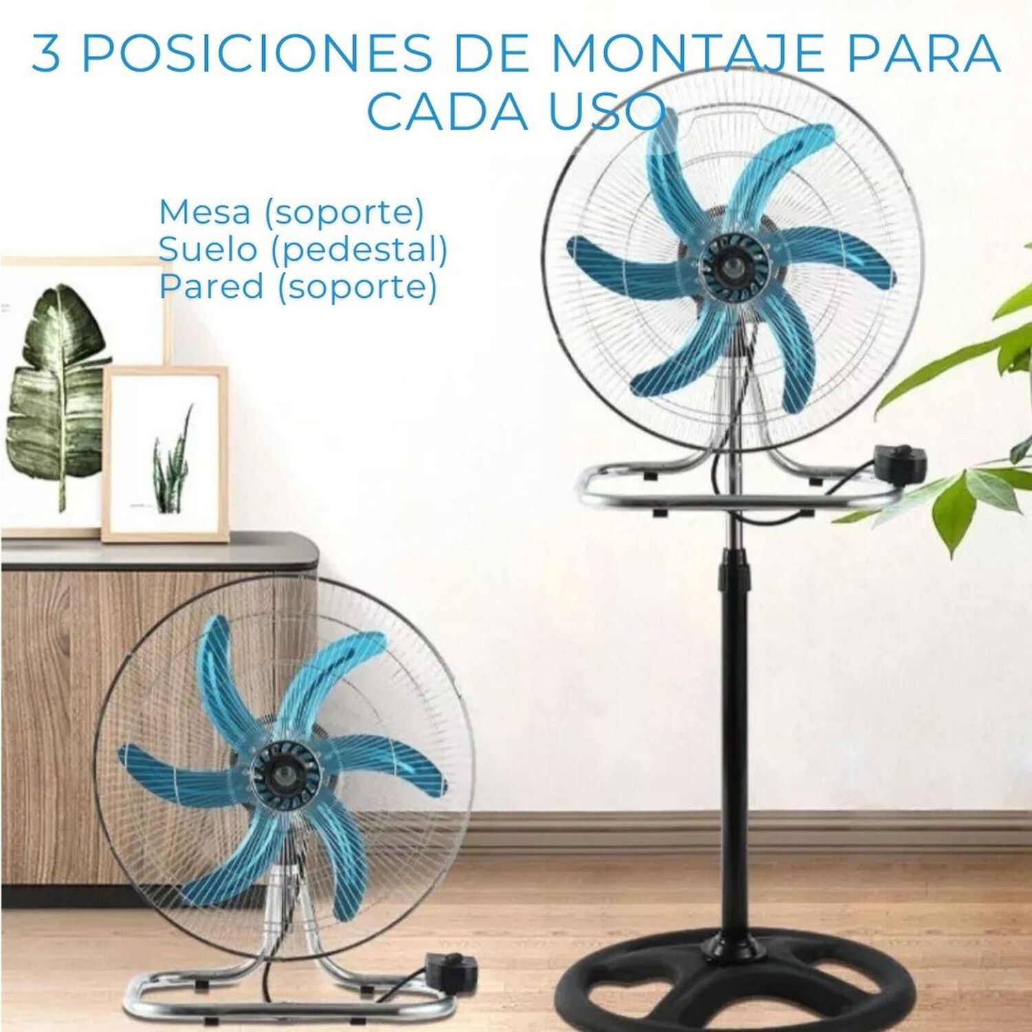 Pack X2 Ventilador 3 En 1 Alta Potencia 18" Hogar Y Oficina image number 2.0