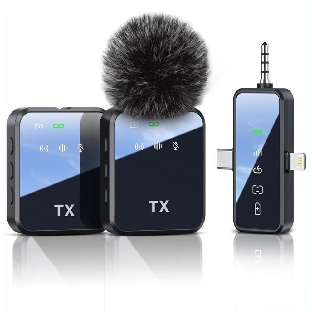 Micr&oacute;fono Inal&aacute;mbrico F11 3x1 Para Iphone Android Y C&aacute;mara Profesional image number 3.0