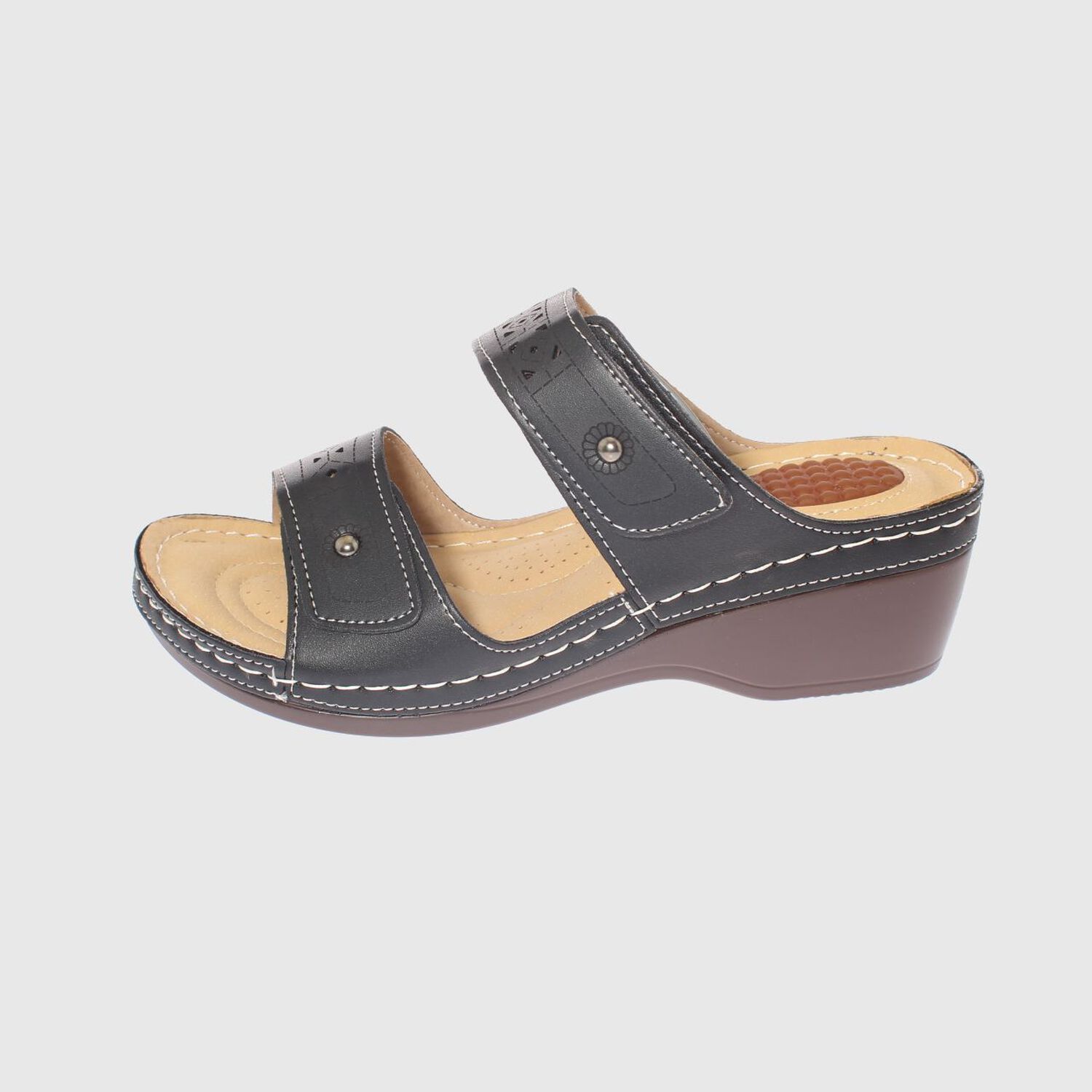 Sandalia Confort Negro Modelo Italiano Art. 5ask73321black image number 1.0