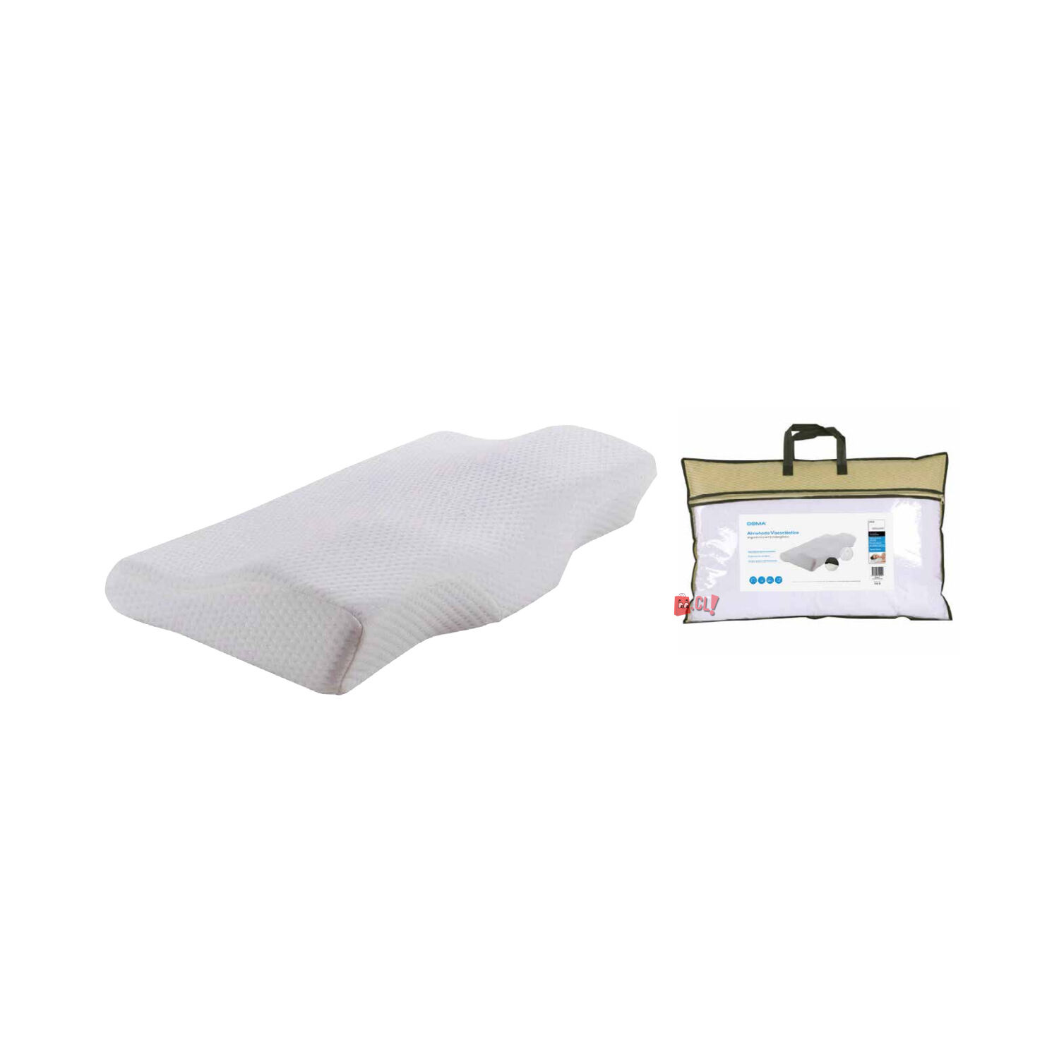 Almohada Viscoel&aacute;stica Cervical Terap&eacute;utica 62cms - Ps image number 2.0