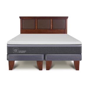 Cama Europea Cic Ortopedic Advance / 2 Plazas / Base Dividida + Respaldo