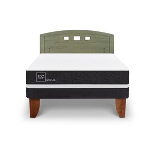 Cama Europea Cic Ortopedic / 2 Plazas / Base Normal + Respaldo