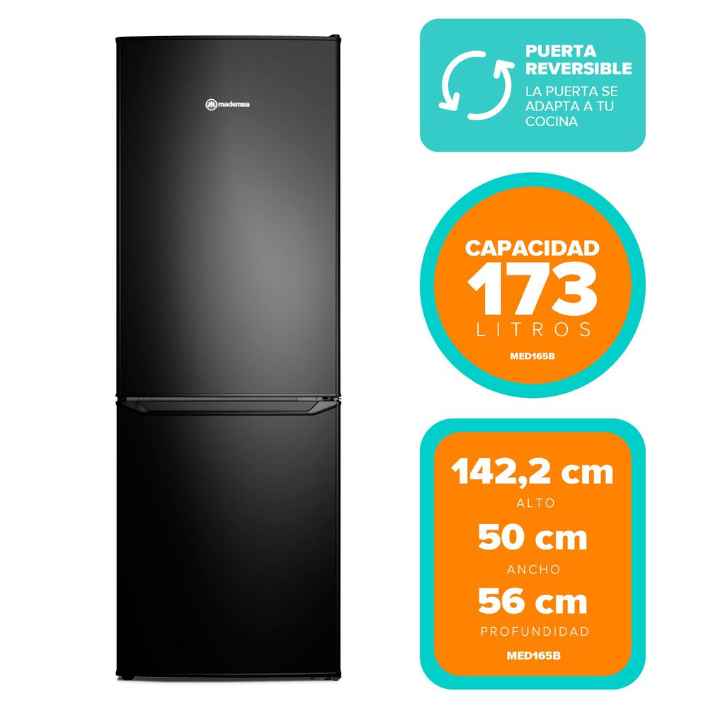 Refrigerador 173l Fr&iacute;o Directo Bottom Freezer Med165b image number 1.0
