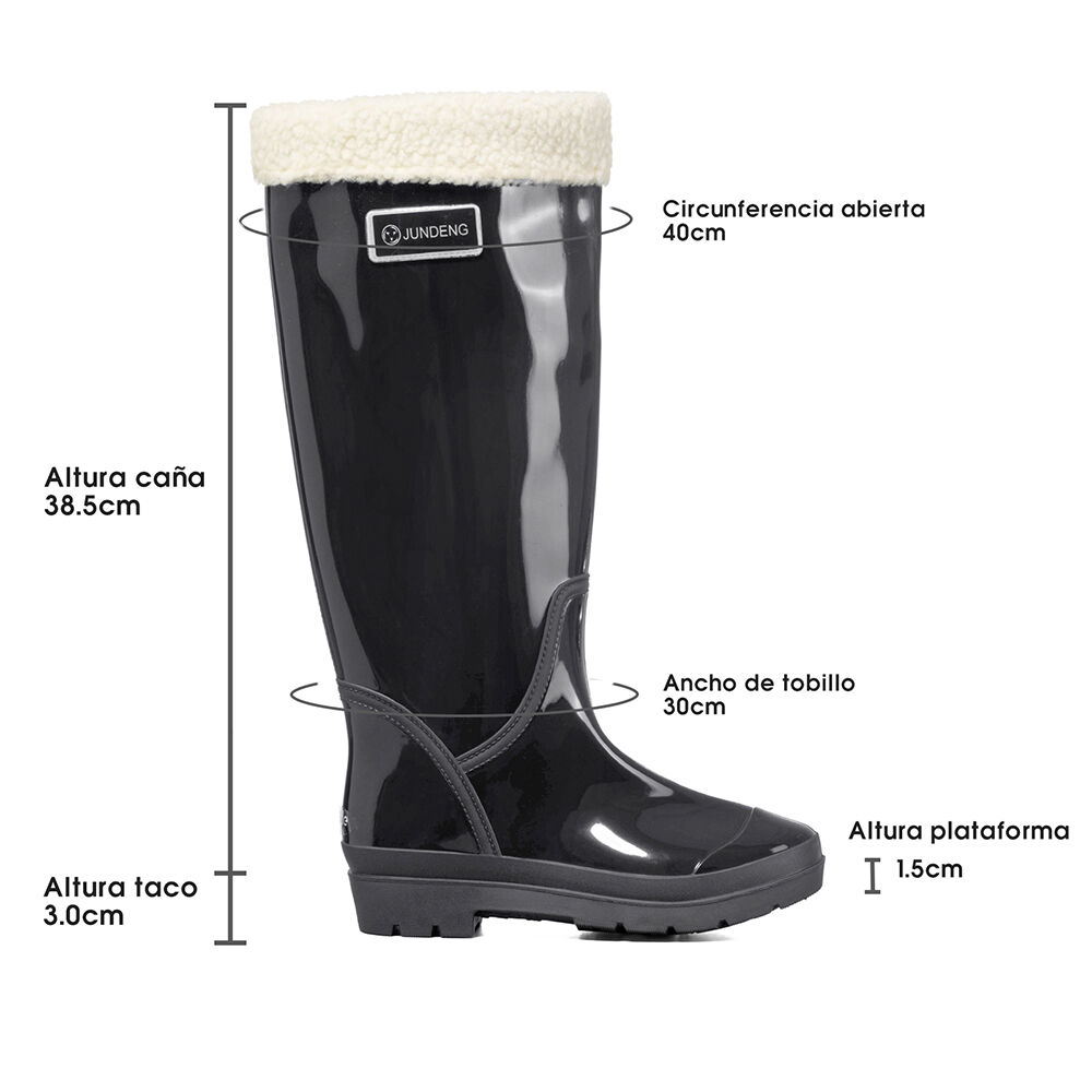 Bota De Agua Mujer Pvc Impermeable Comodo Moda Weide Gh162 image number 3.0