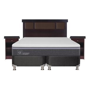 Box Spring Cic Ortopedic / 2 Plazas / Base Dividida + Set De Maderas