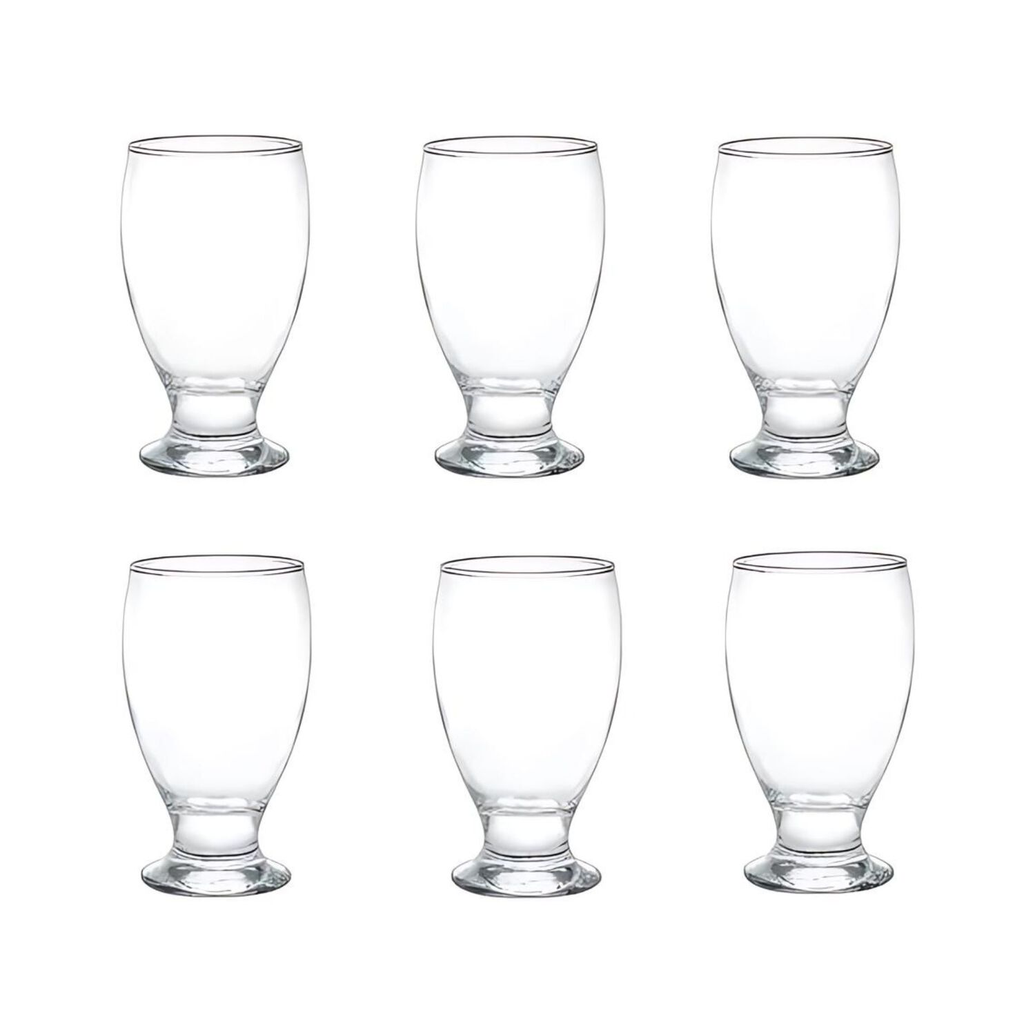 Display 6 Copas Lexington 355cc Para Agua Bebida Cerveza Cristar image number 0.0