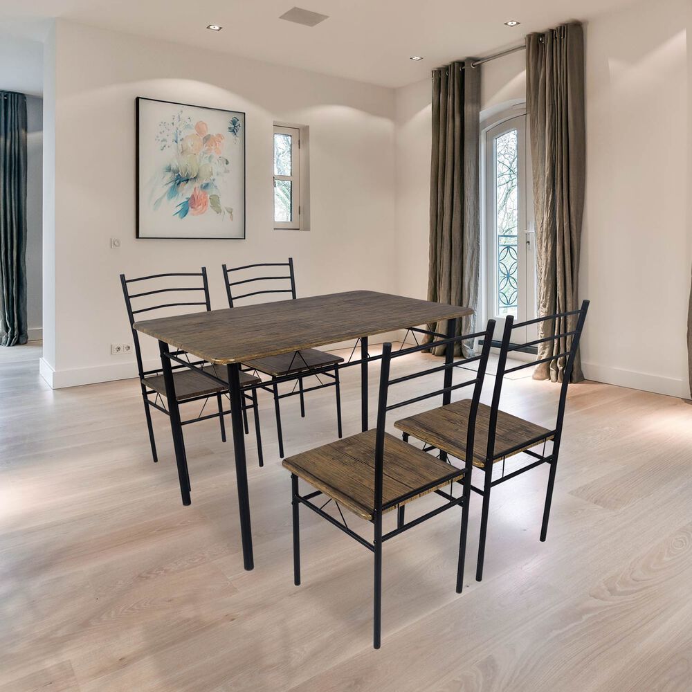 Juego De Comedor 4p Capri Negro 74x70x110 Cm image number 5.0