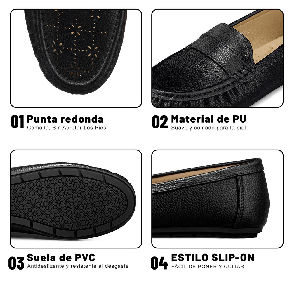 Mocasin Plano Confort Mujer Weide Qiu380 image number 6.0