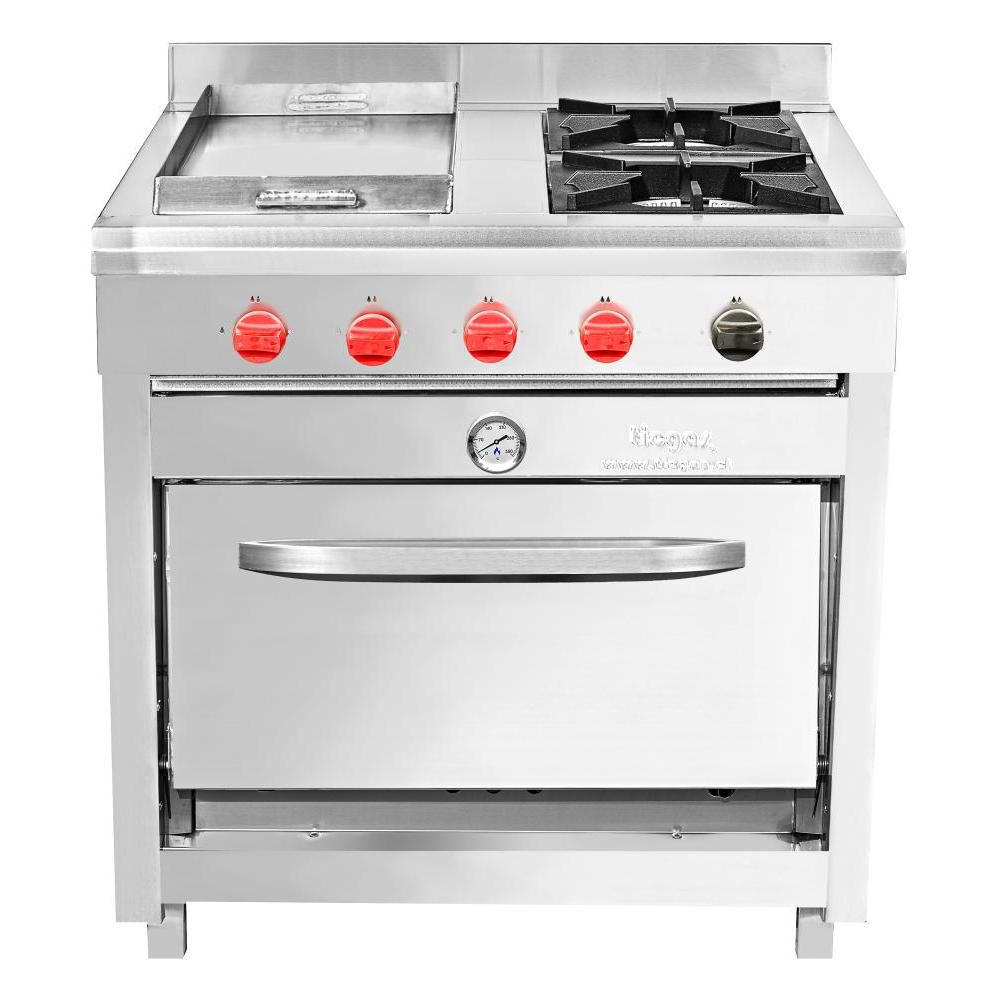 Cocina Semi Industrial Ticgas 4 Platos Inoxidable 58x65 / Gas Licuado image number 1.0