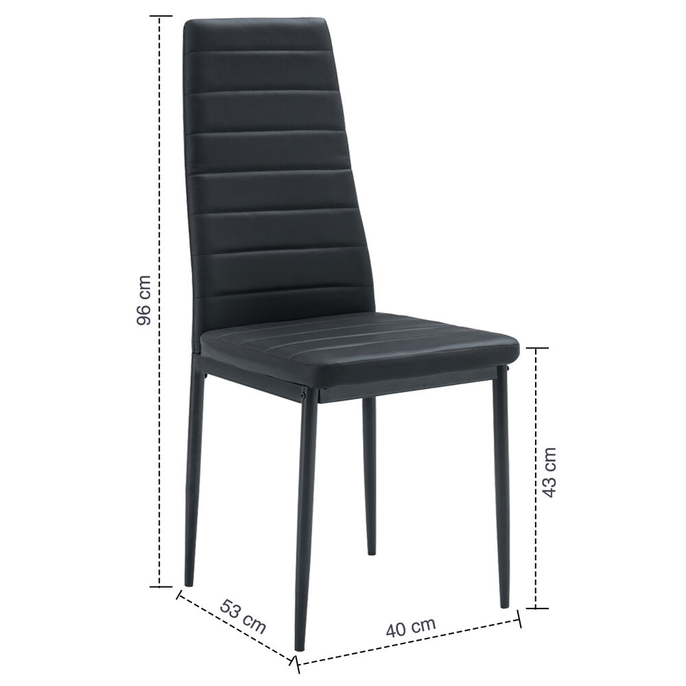 Pack 6 Silla De Comedor Boston Ii Negro image number 2.0