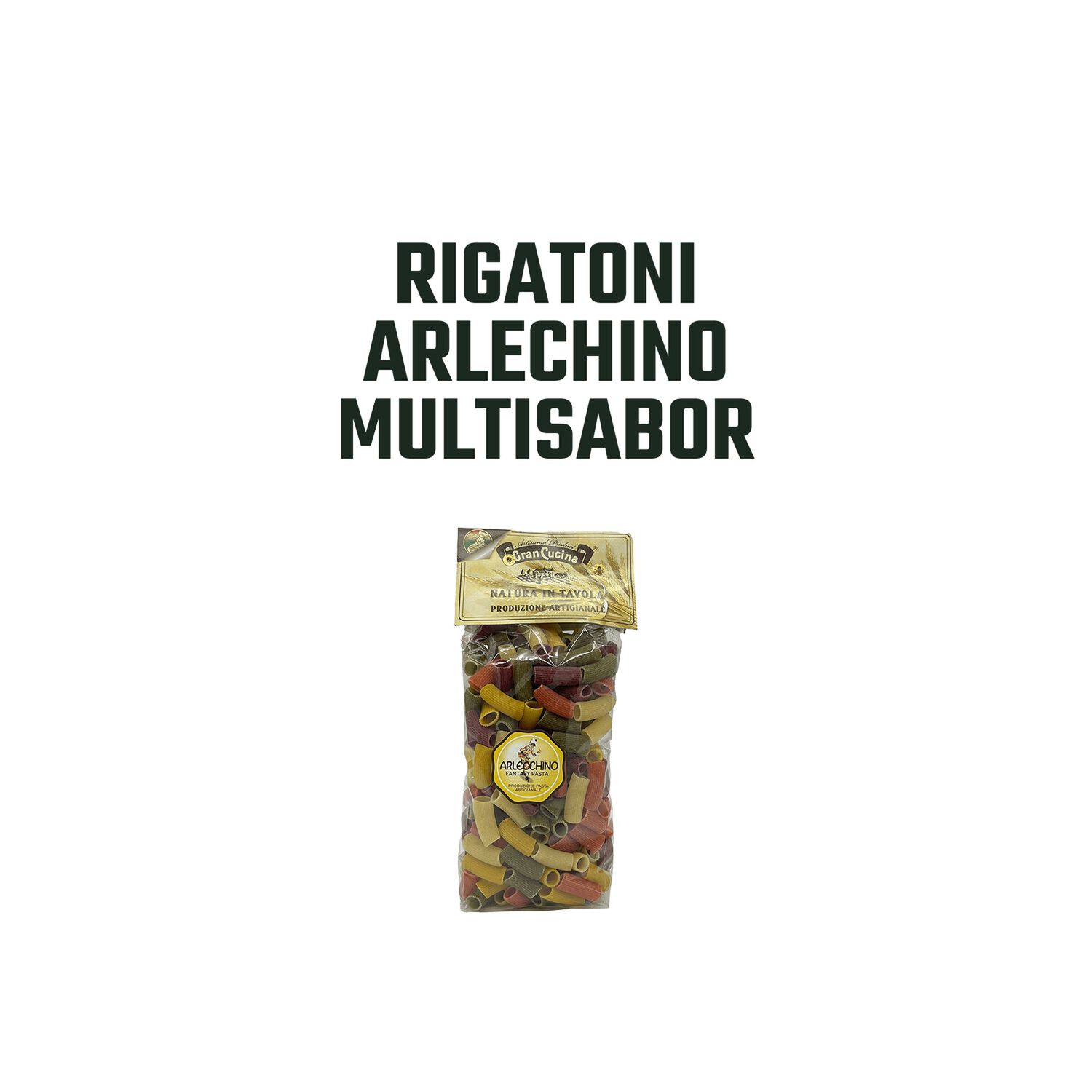 Pr Gran Cucina Rigatoni Arlecchino Multicolor 1 X 500 Gr image number 2.0