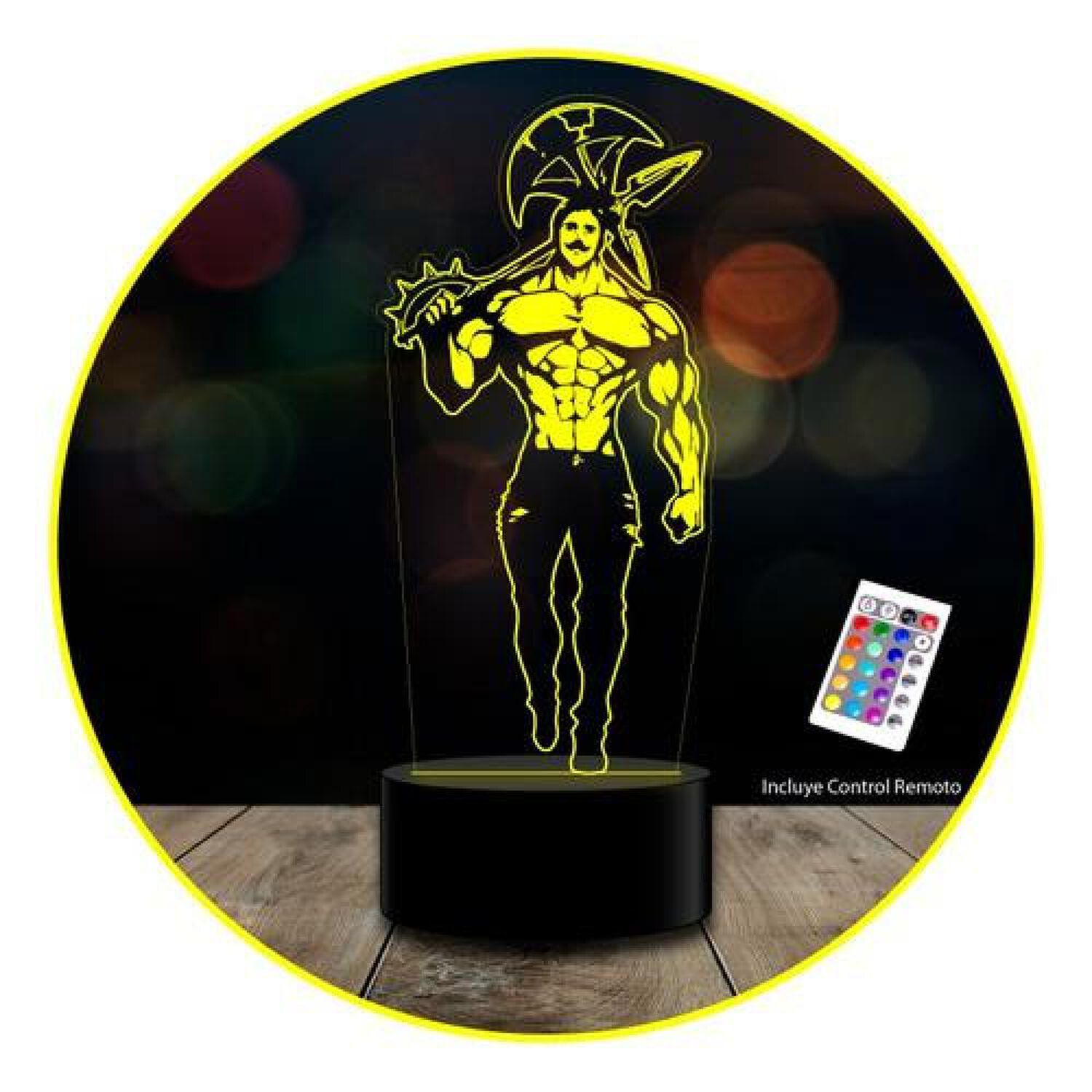 Lampara 3d Escanor Serie Nanatsu No Taizai A Modelo image number 0.0