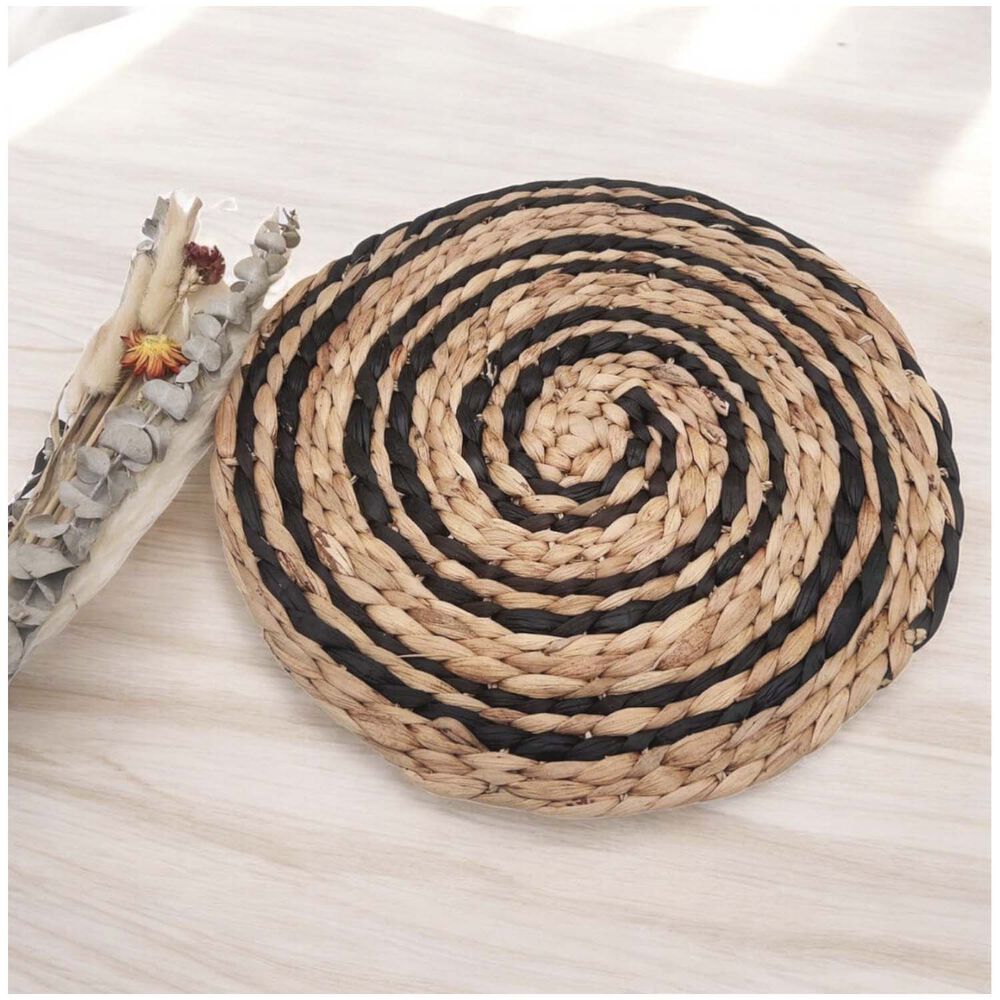 Pack De 6 Individuales Redondos R&uacute;sticos De 100 % Tejido De Yute image number 1.0