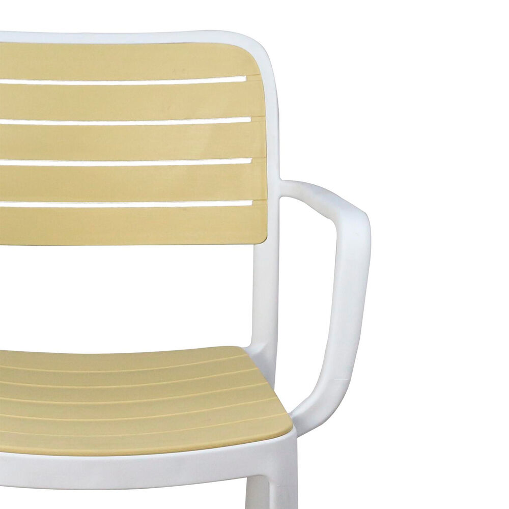 Set 4 Sillas Terraza Plástica Sahara Blanca image number 3.0