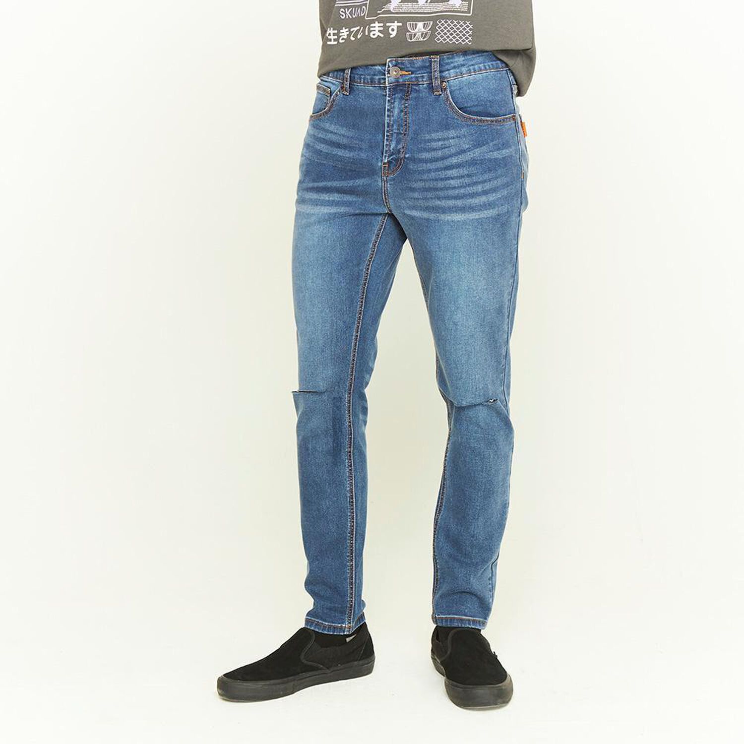 Jeans Tiro Medio Skinny Hombre Skuad image number 0.0