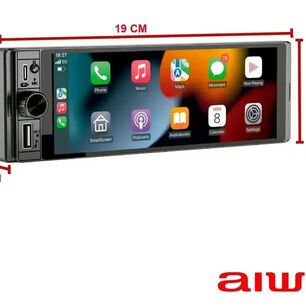 Radio Auto Aiwa 1 Din Con Pantalla Tactil De 6,28'' Aw-w470c Negro