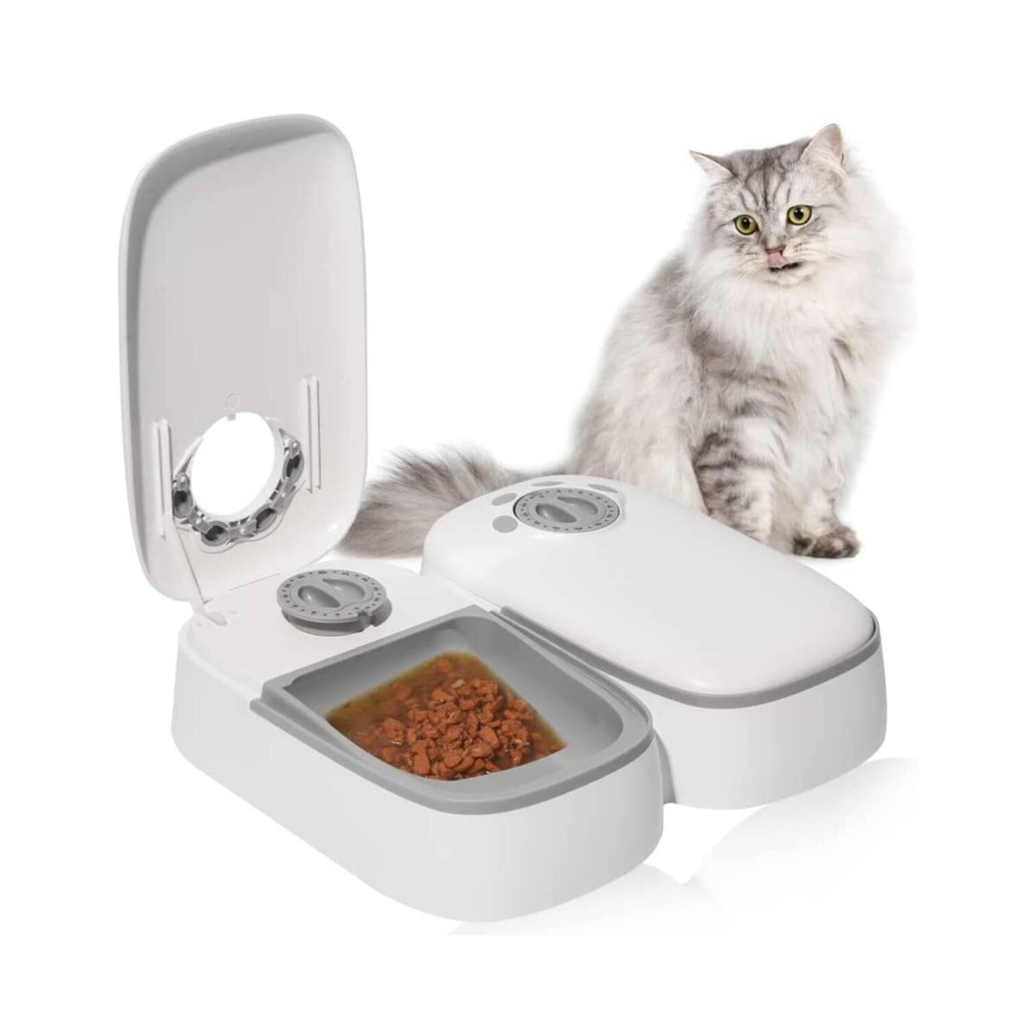 Plato De Comida Automatico Temporizador Para Perros Gatos Mascotas image number 1.0