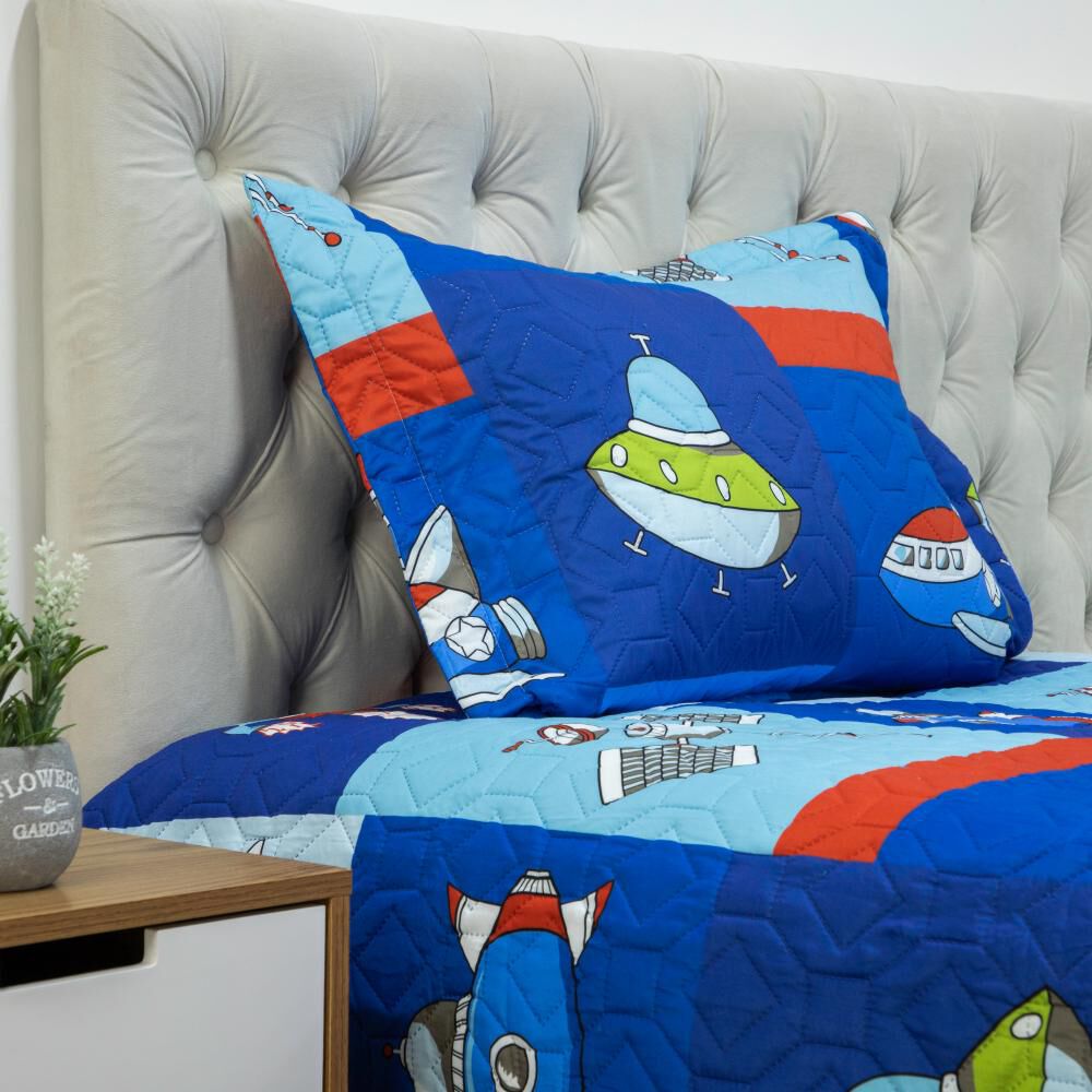 Cubrecama Sherpa Casaideal Kids Espacio / 1.5 Plazas image number 1.0