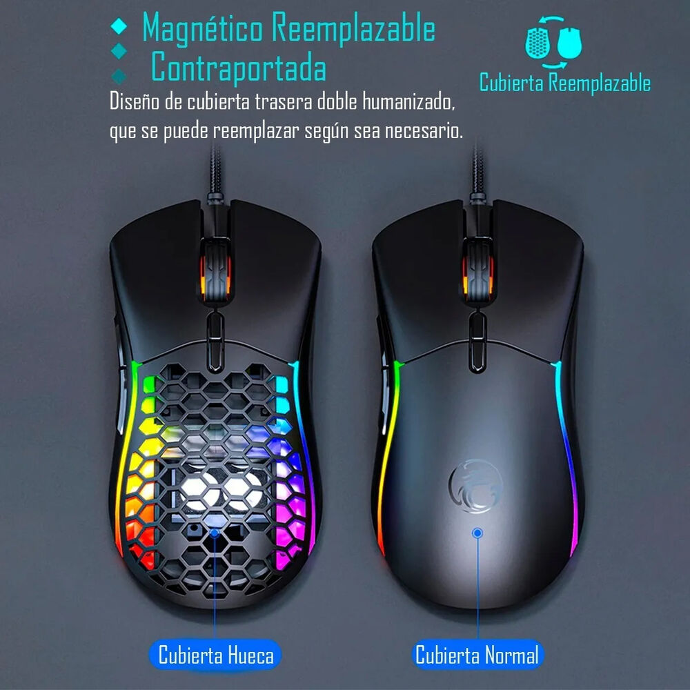 Mouse Gamer Personalizable Rgb Imice T60 6400 Dpi image number 4.0