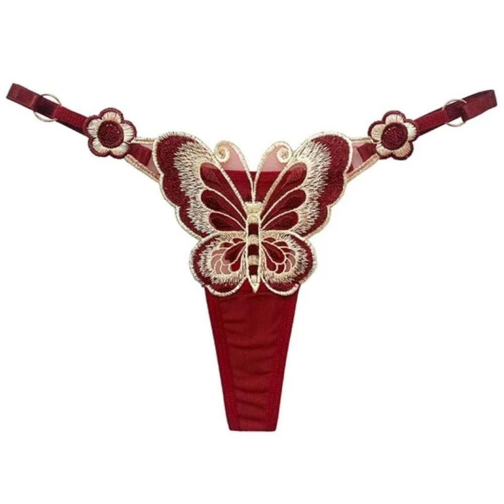 Colaless Bordado Mariposa, Cinta Ajustable Lenceria Exotica image number 15.0