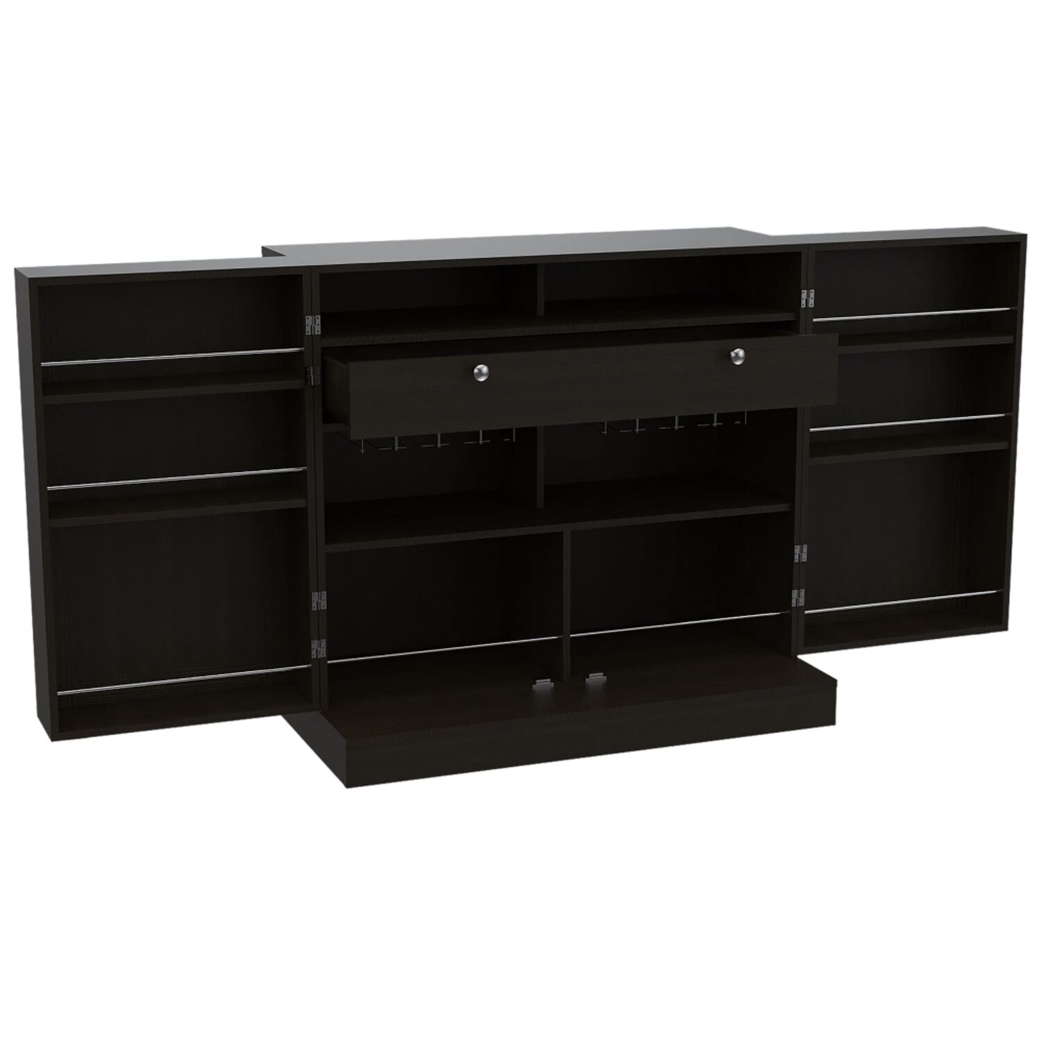 Bar Extensible 2 Puertas 1 Cajon Fm-011n Negro image number 4.0
