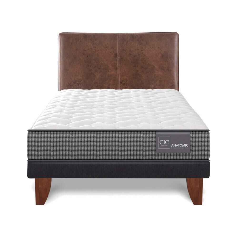 Cama Europea Cic Anatomic / 1.5 Plazas / Base Normal + Respaldo image number 0.0