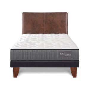 Cama Europea Cic Anatomic / 1.5 Plazas / Base Normal + Respaldo