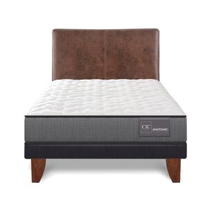 Cama Europea Cic Anatomic / 1.5 Plazas / Base Normal + Respaldo