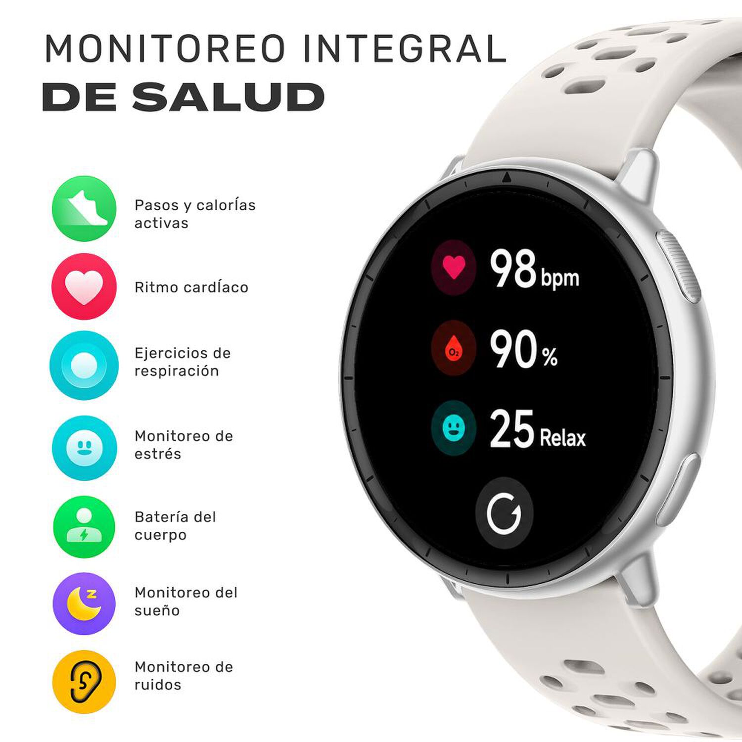 Reloj Smartwatch Gps Shart1 43,5mm Cream Lhotse image number 2.0