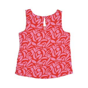 Blusa Estampada Sin Mangas Cuello Redondo Mujer Kimera